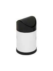 Eforeca White 1,5L Düz/Smooth Classic Swing Trash Bin 